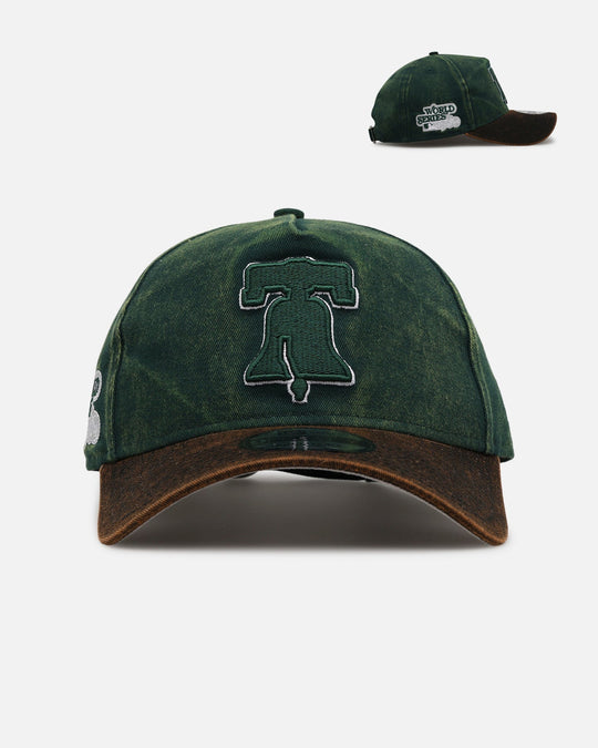 New Era Philadelphia Phillies 'Washed Green' 9FORTY A-Frame Strapback Green/Black
