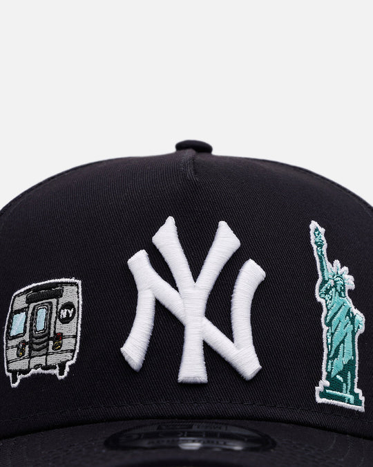 New Era New York Yankees 'City Icons' 9FORTY A-Frame Snapback Navy