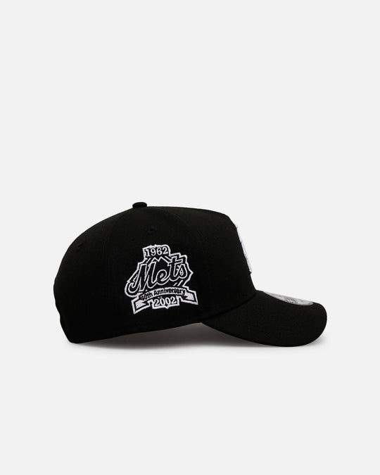 New Era New York Mets 'Black White Upside Down Logo' 9FORTY A-Frame Snapback Black/White