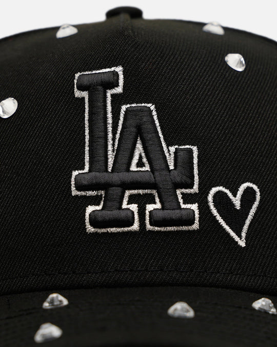 New Era Los Angeles Dodgers 'Black Satin Hearts' 9FORTY A-Frame Snapback Black