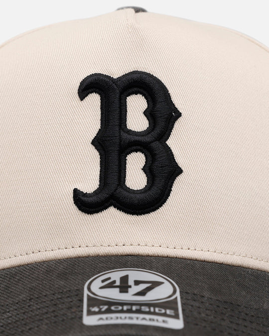 47 Brand Boston Red Sox 'Washed Black Visor' 47 Offside Snapback Natural