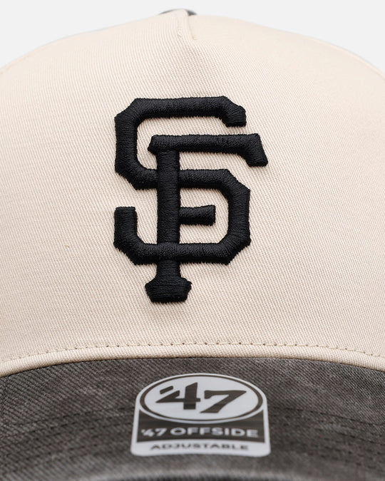47 Brand San Francisco Giants 'Washed Black Visor' 47 Offside Snapback Natural
