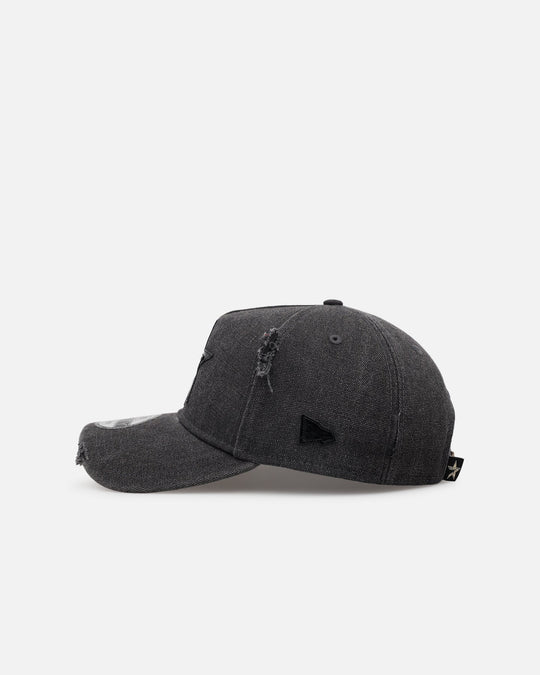 New Era Houston Astros 'Patent Leather' 9FORTY A-Frame Strapback Washed Black