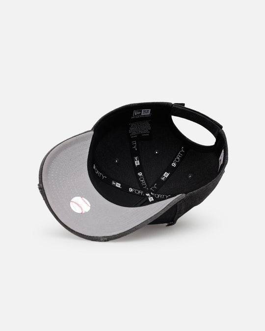 New Era Houston Astros 'Patent Leather' 9FORTY A-Frame Strapback Washed Black