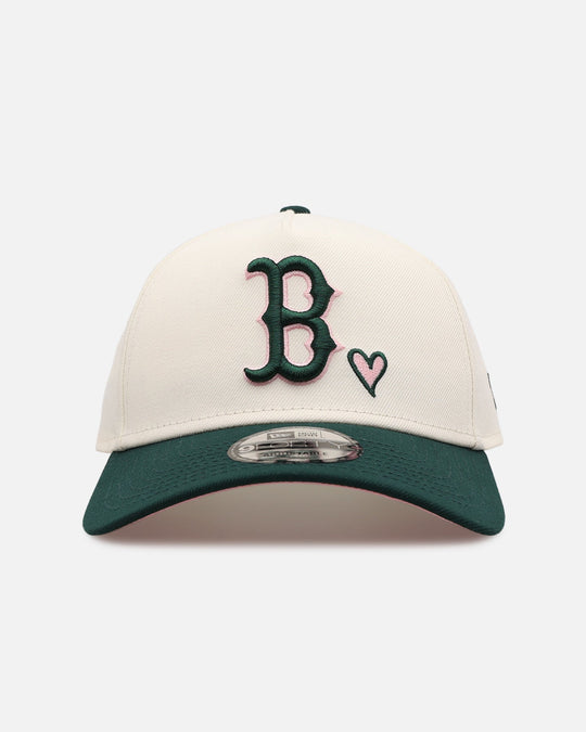 New Era Boston Red Sox 'Pink Satin Hearts Green' 9FORTY A-Frame Snapback Chrome/Dark Green