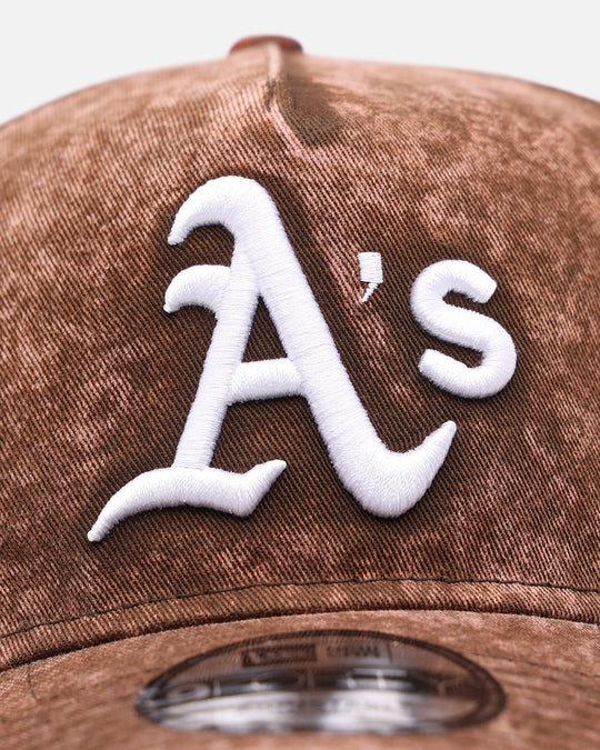 New Era Oakland Athletics 'Washed Walnut' 9FORTY A-Frame Snapback Walnut