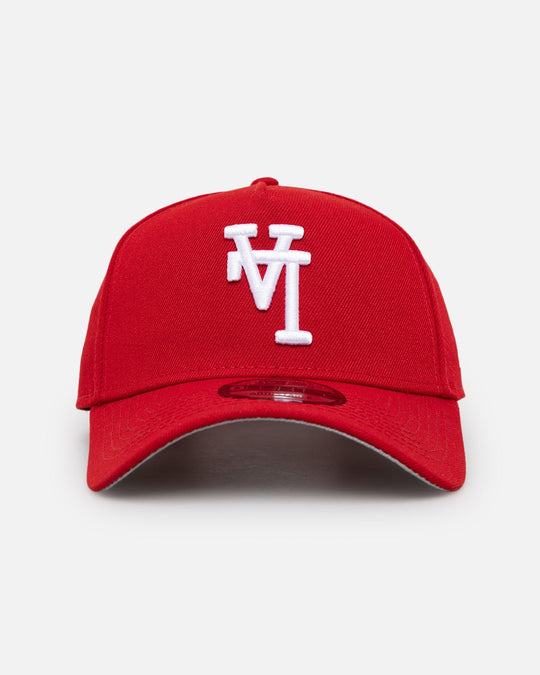 New Era Los Angeles Dodgers 'Upside Down LA Logo' 9FORTY A-Frame Snapback Red