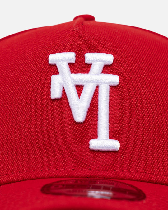 New Era Los Angeles Dodgers 'Upside Down LA Logo' 9FORTY A-Frame Snapback Red