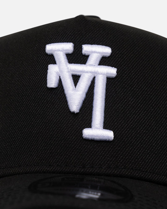 New Era Los Angeles Dodgers 'Upside Down LA Logo' 9FORTY A-Frame Snapback Black