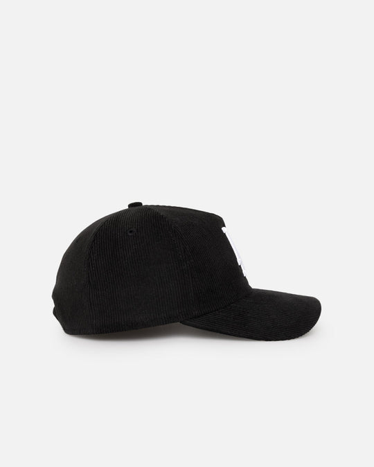 New Era Los Angeles Dodgers 'Corduroy Roses' Golfer Pre-Curved Snapback Black Corduroy/White