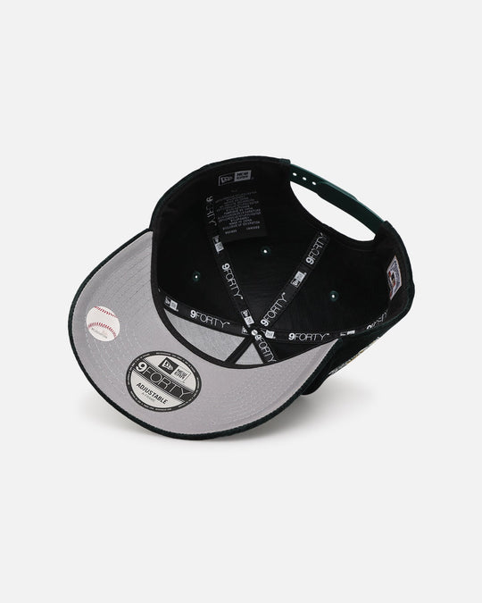 New Era Los Angeles Dodgers 'Plush Chenille' 9FORTY A-Frame Snapback Dark Green