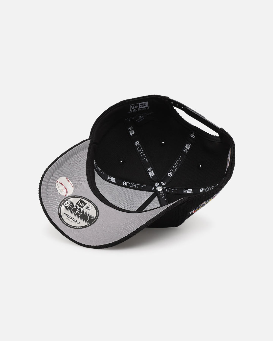 New Era Los Angeles Dodgers 'Upside Down LA Cord' 9FORTY A-Frame Corduroy Snapback Black